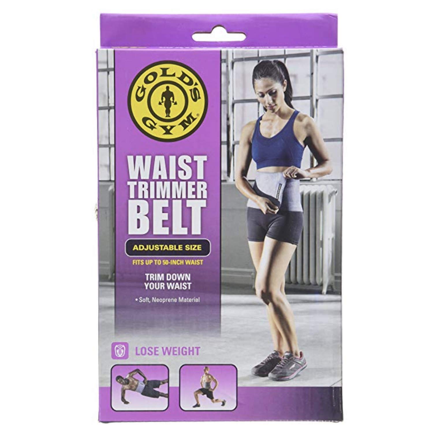 Gold's Gym Waist Trimmer Belt - Adjustable Size fits up to 50 inch Free Shipping Buy