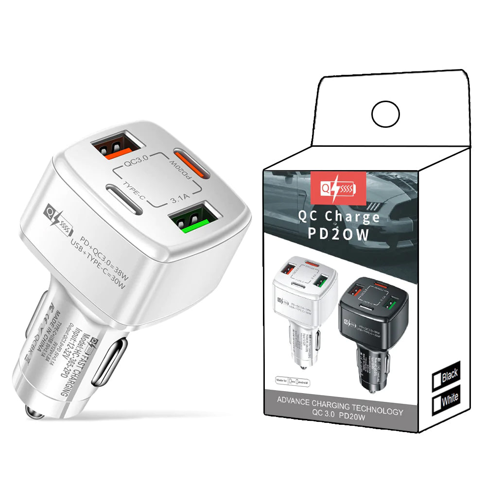 PBG 4 Port Car Charger 2 PD Ports and 2 USB Ports Buy Cheap Explore