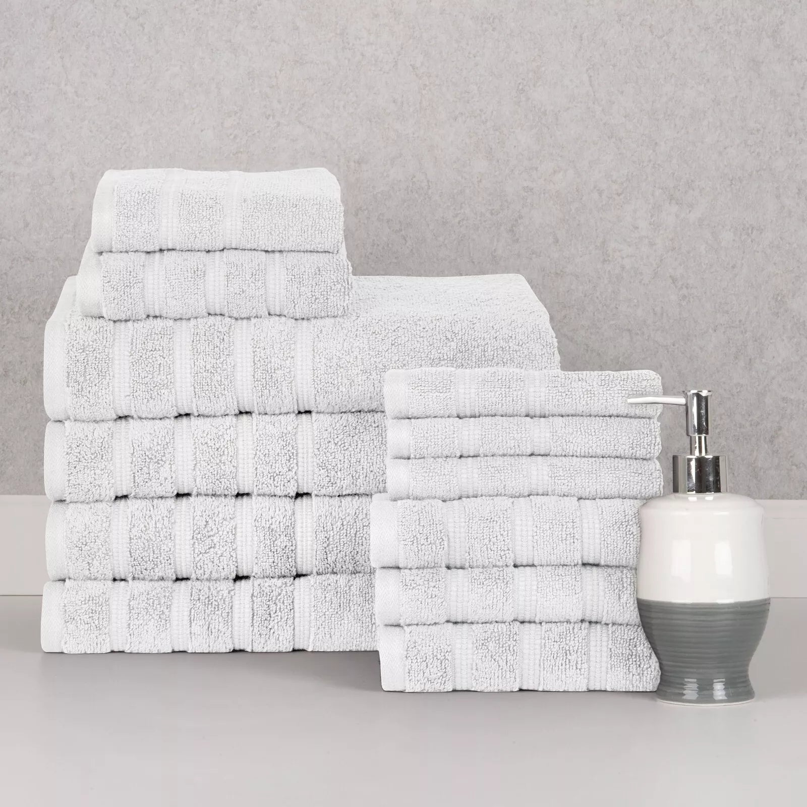 12-Piece Set: Bibb Home Zero Twist Egyptian Cotton Towel Set Free Shipping 2025 Unisex