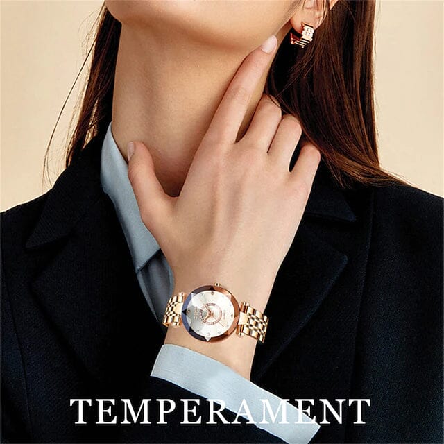 Women Golden and Silver Classic Quartz Watch Discount Low Shipping Fee