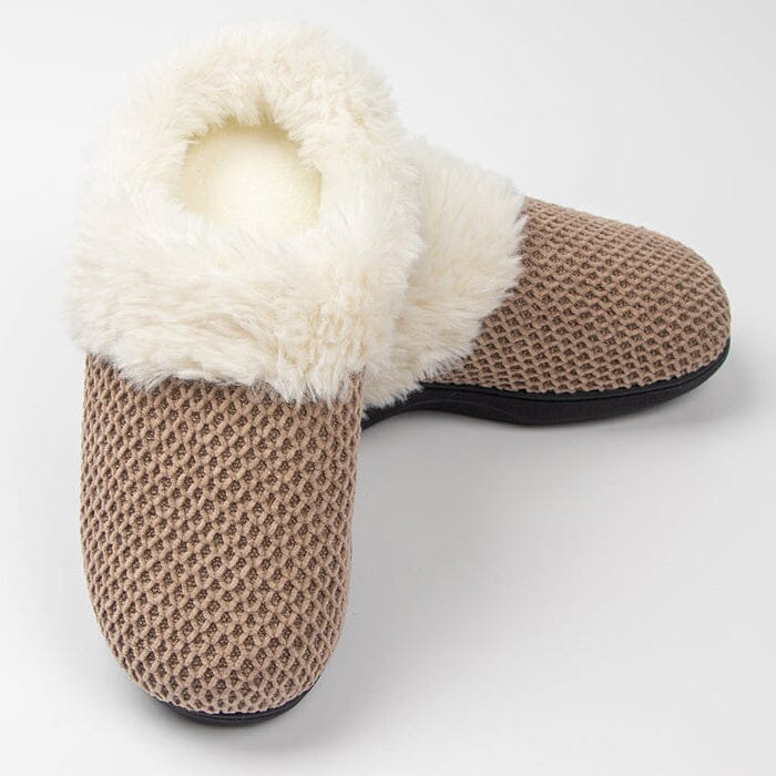 Roxoni Women's Fleece Trim Knit Sweater Furr Clog Slipper Clearance Get To Buy