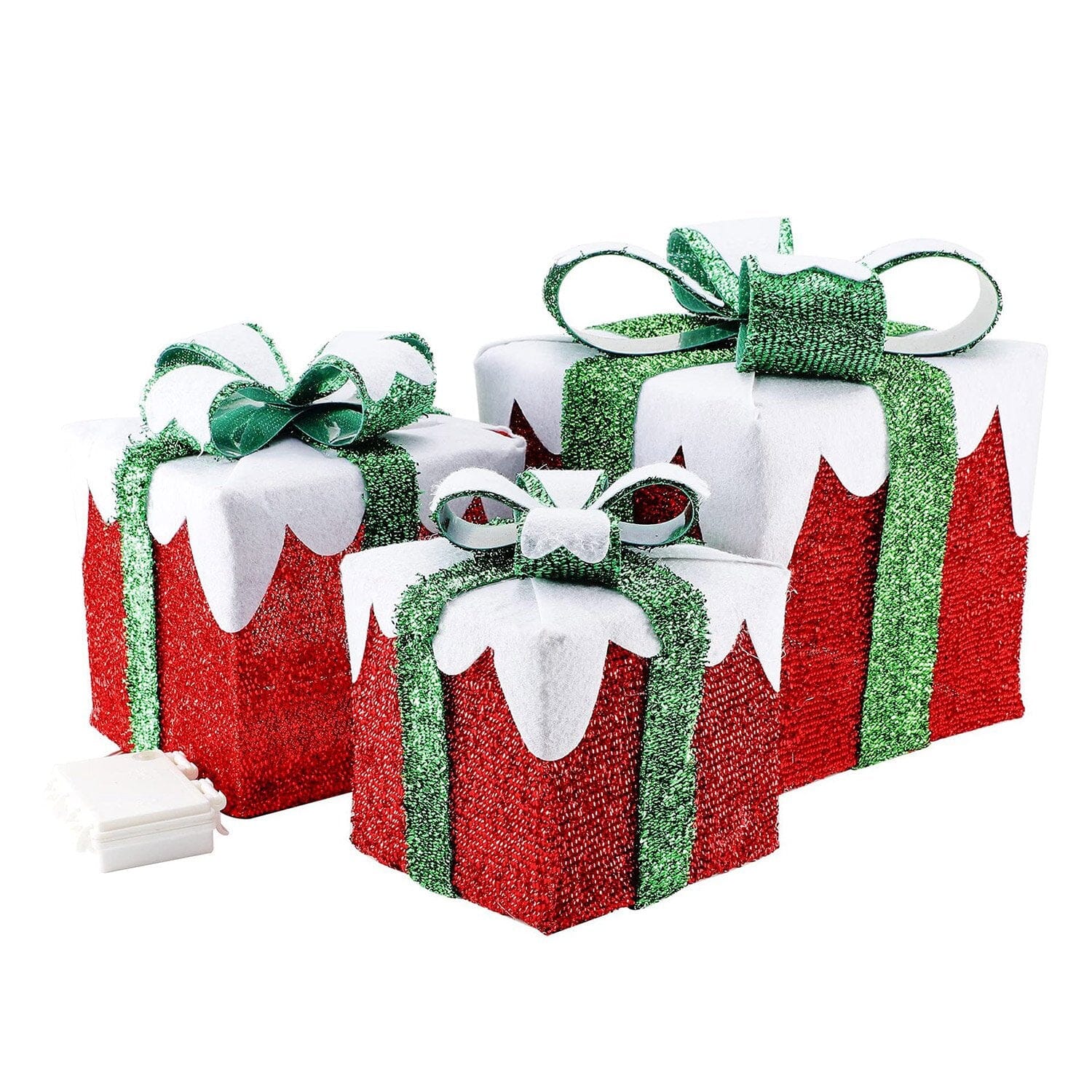 3-Piece Set: Lighted Gift Boxes Christmas Decoration IP44 with 3 Bows Timer 60 LED Cheapest For Sale