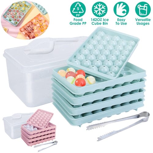 4-Pack: Small Ice Cube Maker Mold with Lid Bin Visit New For Sale