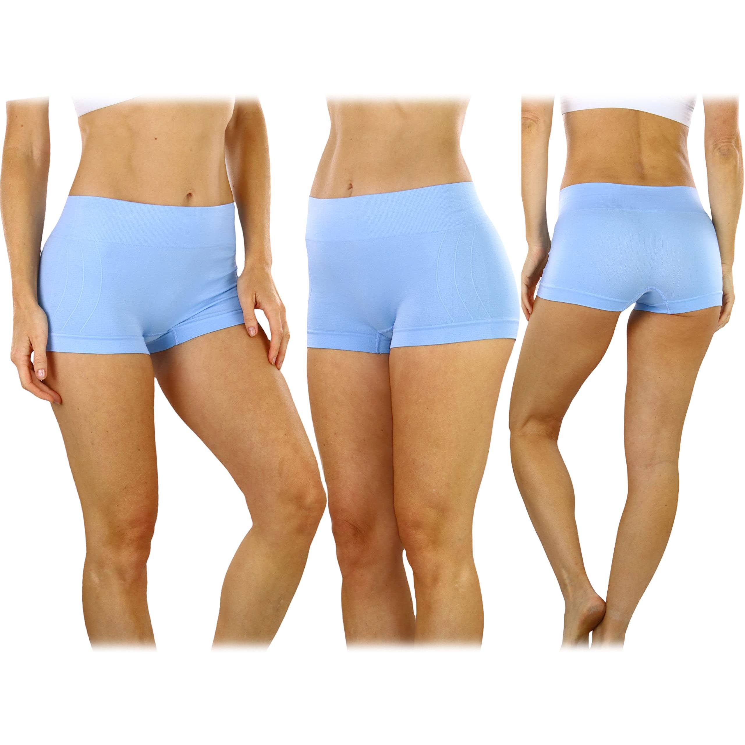 6-Pack: Women's Stretch Microfiber Cheeky Boyshort Panties Cheap Factory Outlet