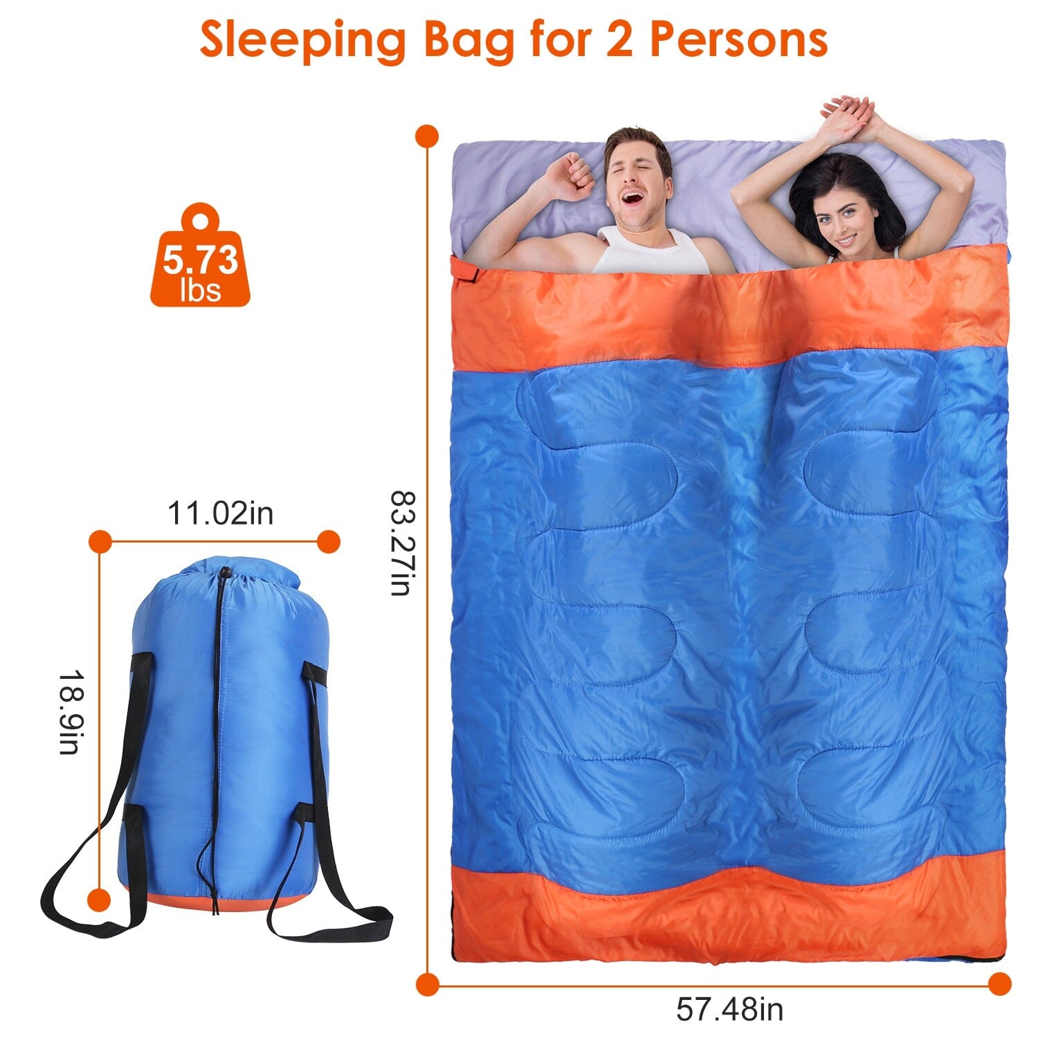 Water Resistant Camping Cotton Liner Sleeping Bag with Sack Visa Payment For Sale