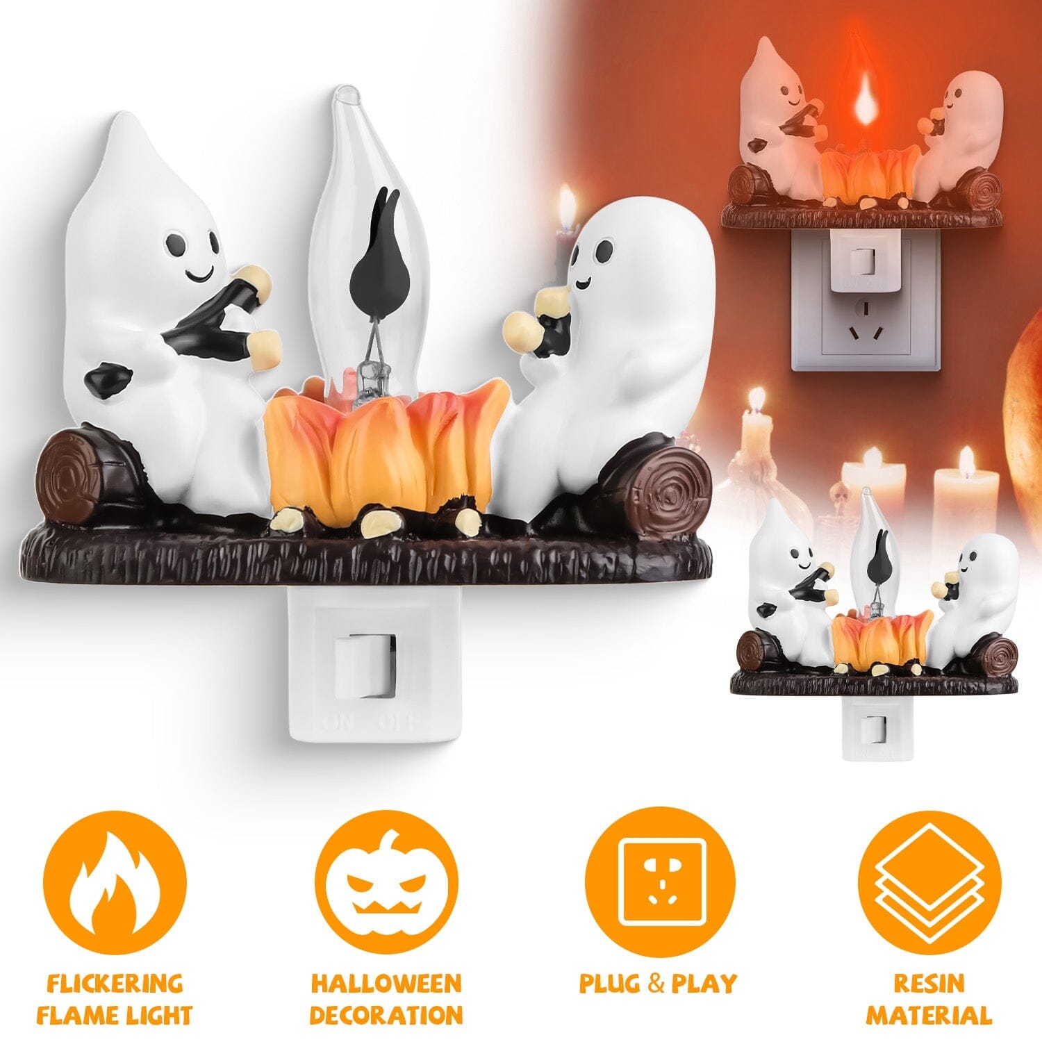 2-Pack: Ghost Campfire Flickering Flame Night Sale Best Wholesale