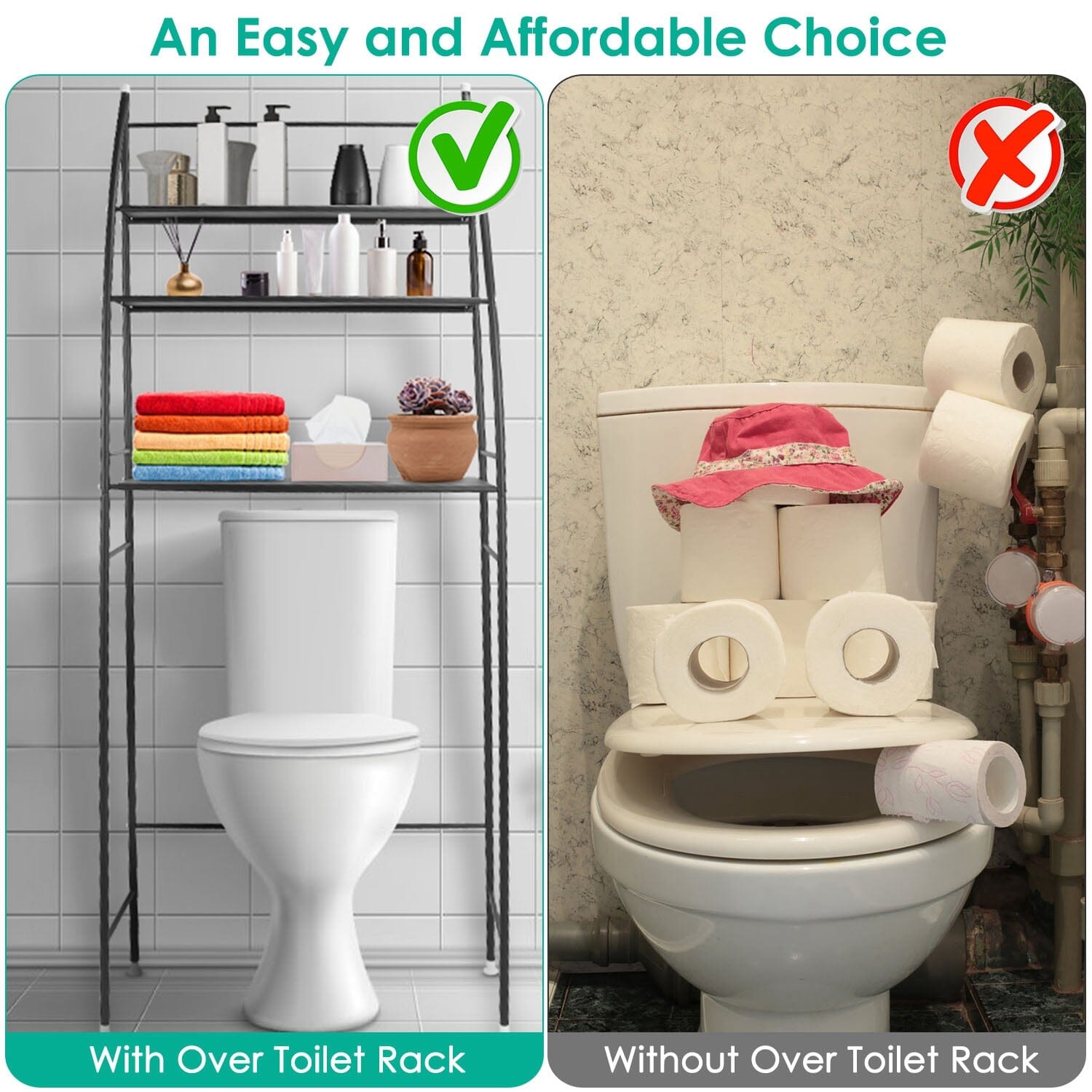 3-Tier Bathroom Over the Toilet Storage Shelf Clearance Perfect