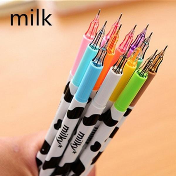 12-Piece: Milky Cow Multicolor Gel Pens Discount Cheap Online