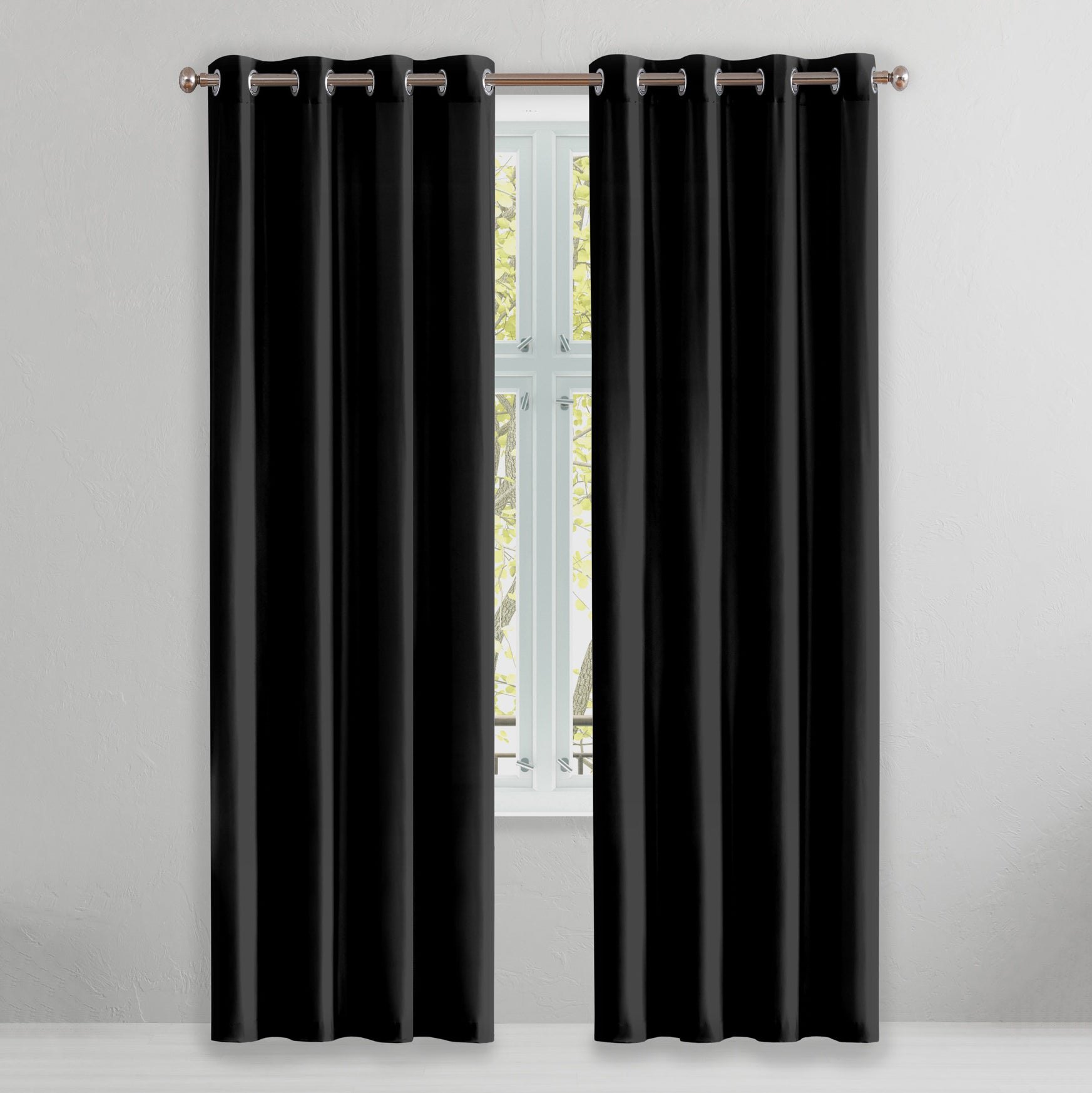 2-Piece Set: Solid Blackout Thermal Window Curtain Pair Panel Free Shipping 100% Original