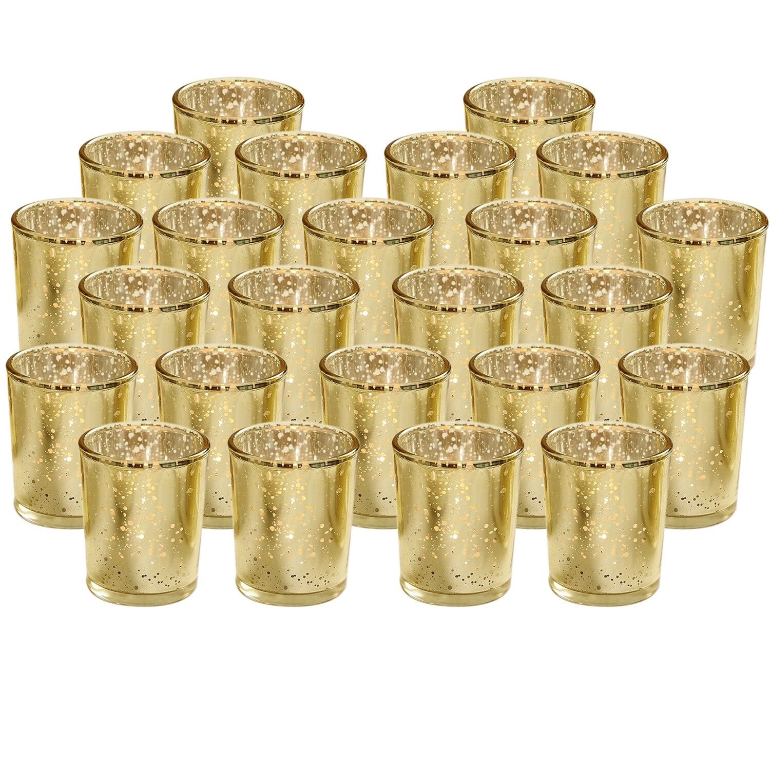 24-Pieces Gold Votive Tealights Candle Holder Mercury Glass Sale Huge Surprise