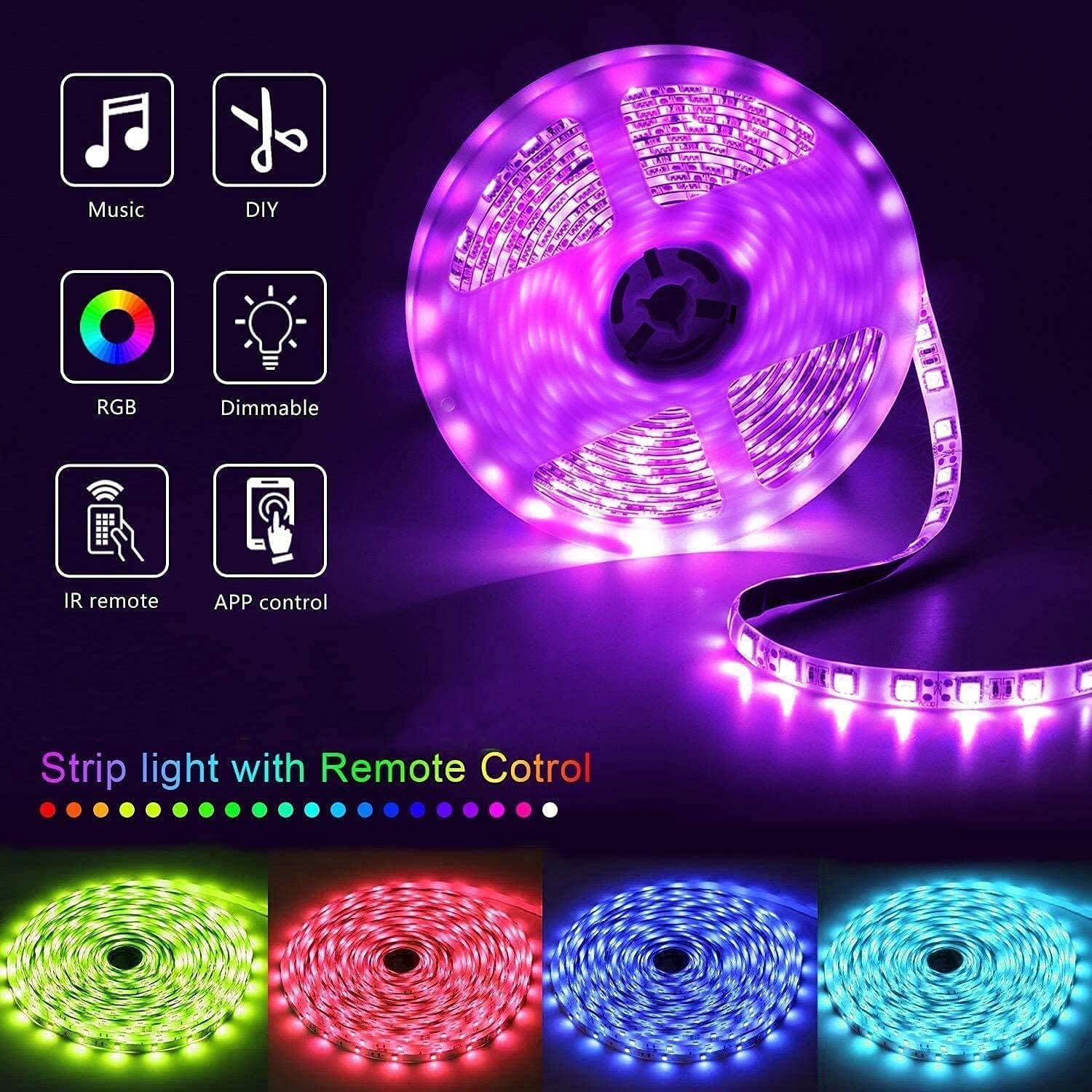 RGB Color Changing LED Strip RGB Lights with Remote Control Extremely Cheap Pice