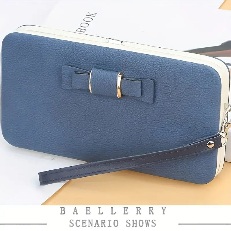 Elegant Bow Decor Phone Wallet Outlet Fashionable