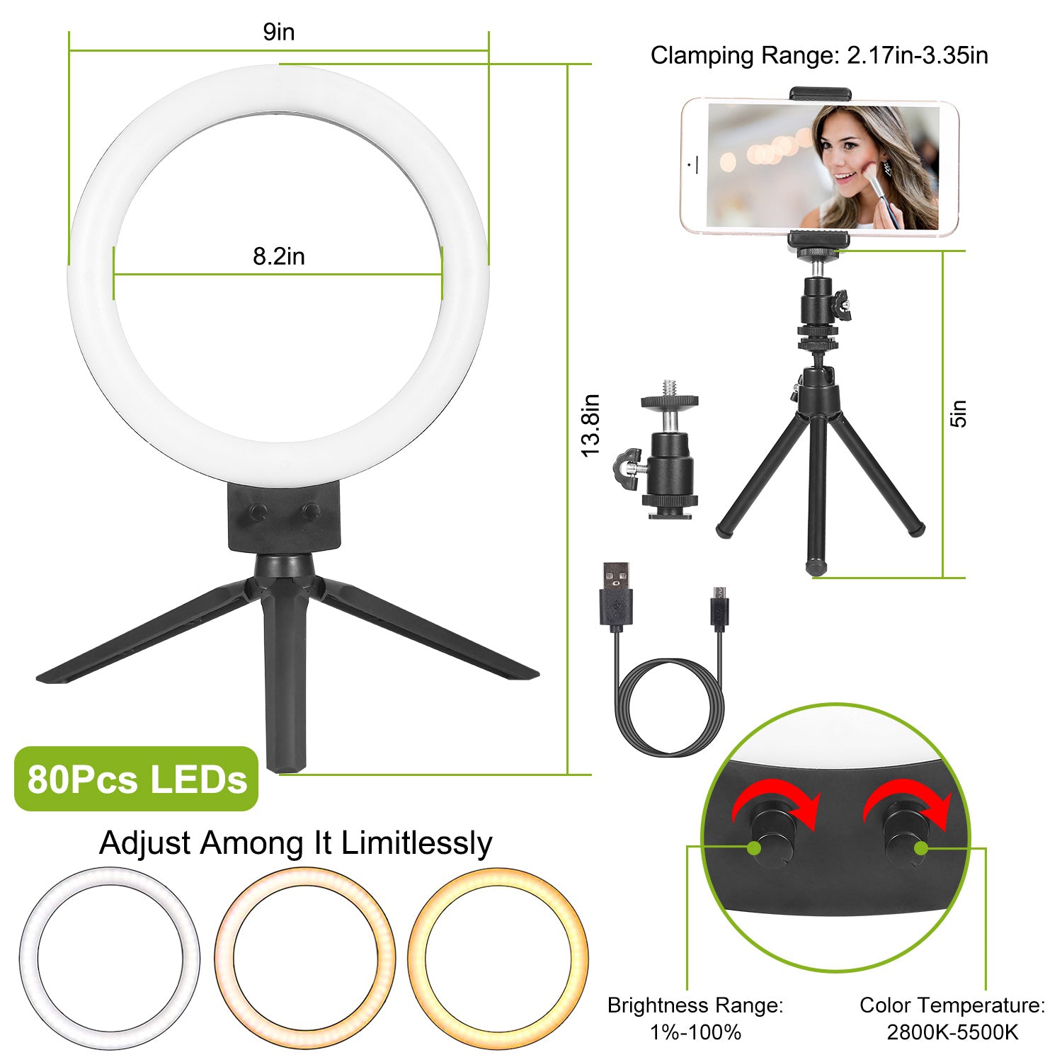 9 Dimmable LED Ring Light with Tripod 2025 Newest Sale Online