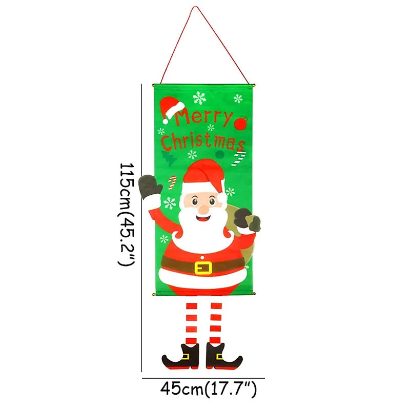 Christmas Door Hanging Flag Decor Discount For Nice