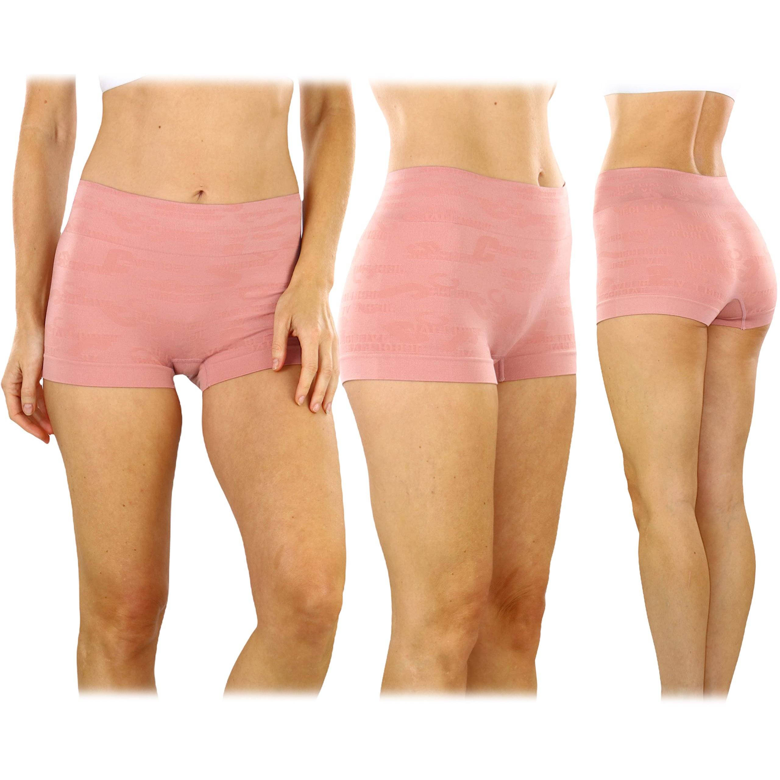 6-Pack: Women's Stretch Microfiber Cheeky Boyshort Panties Cheap Factory Outlet