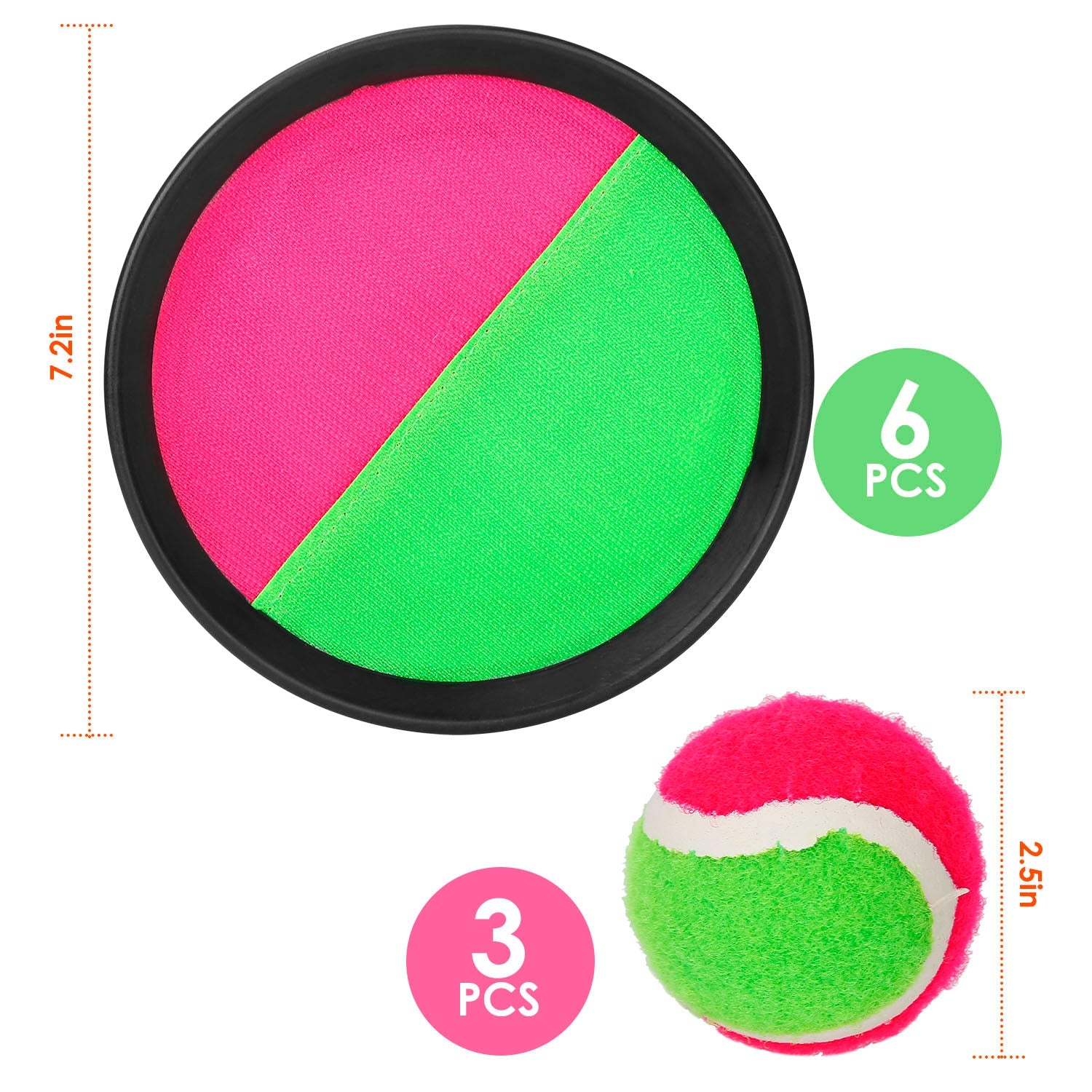 9-Piece Set: Toss and Catch Ball Throw Clearance Fast Delivery