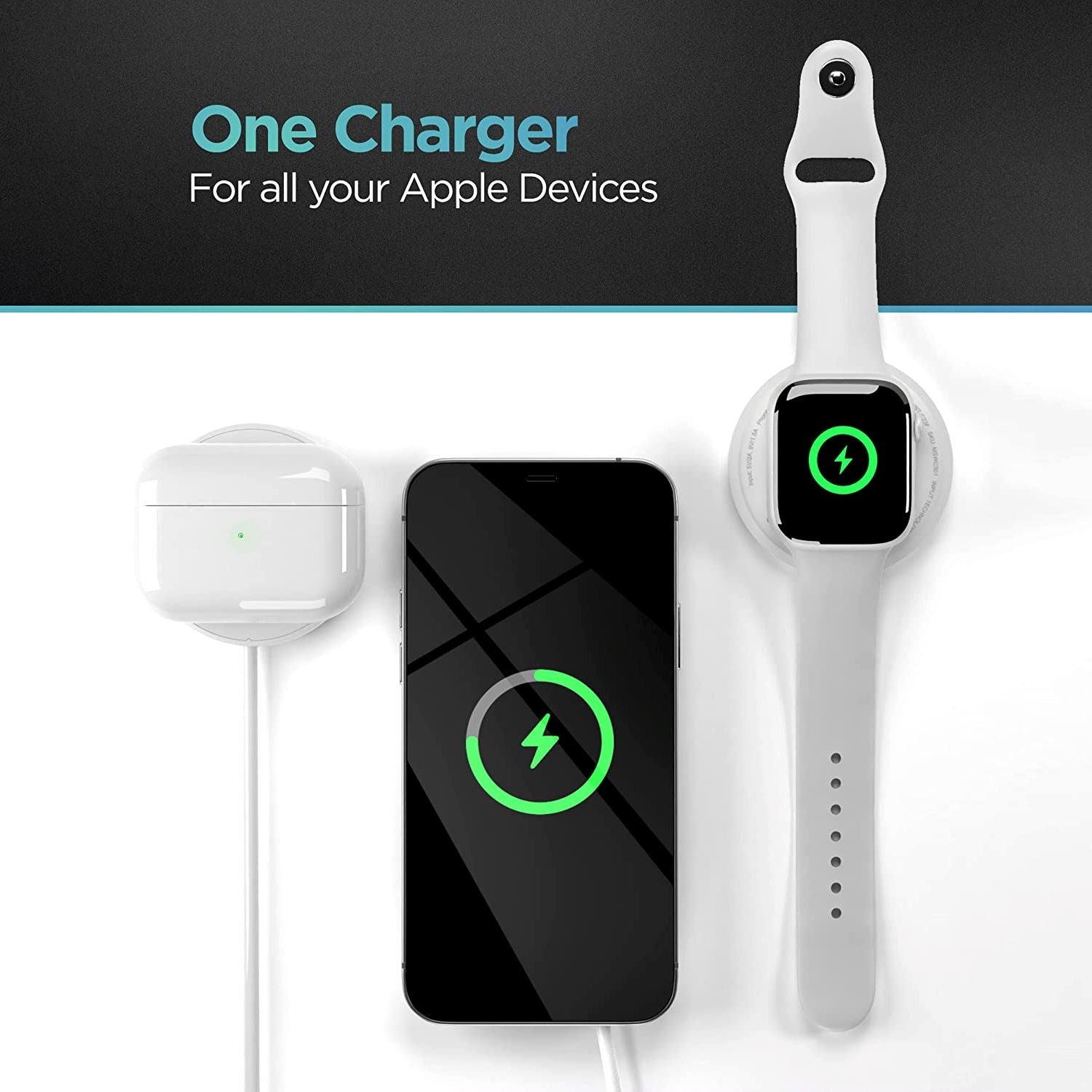 2-in-1 Magnetic Wireless Charger for Both Apple Watch and iPhone Finishline Online