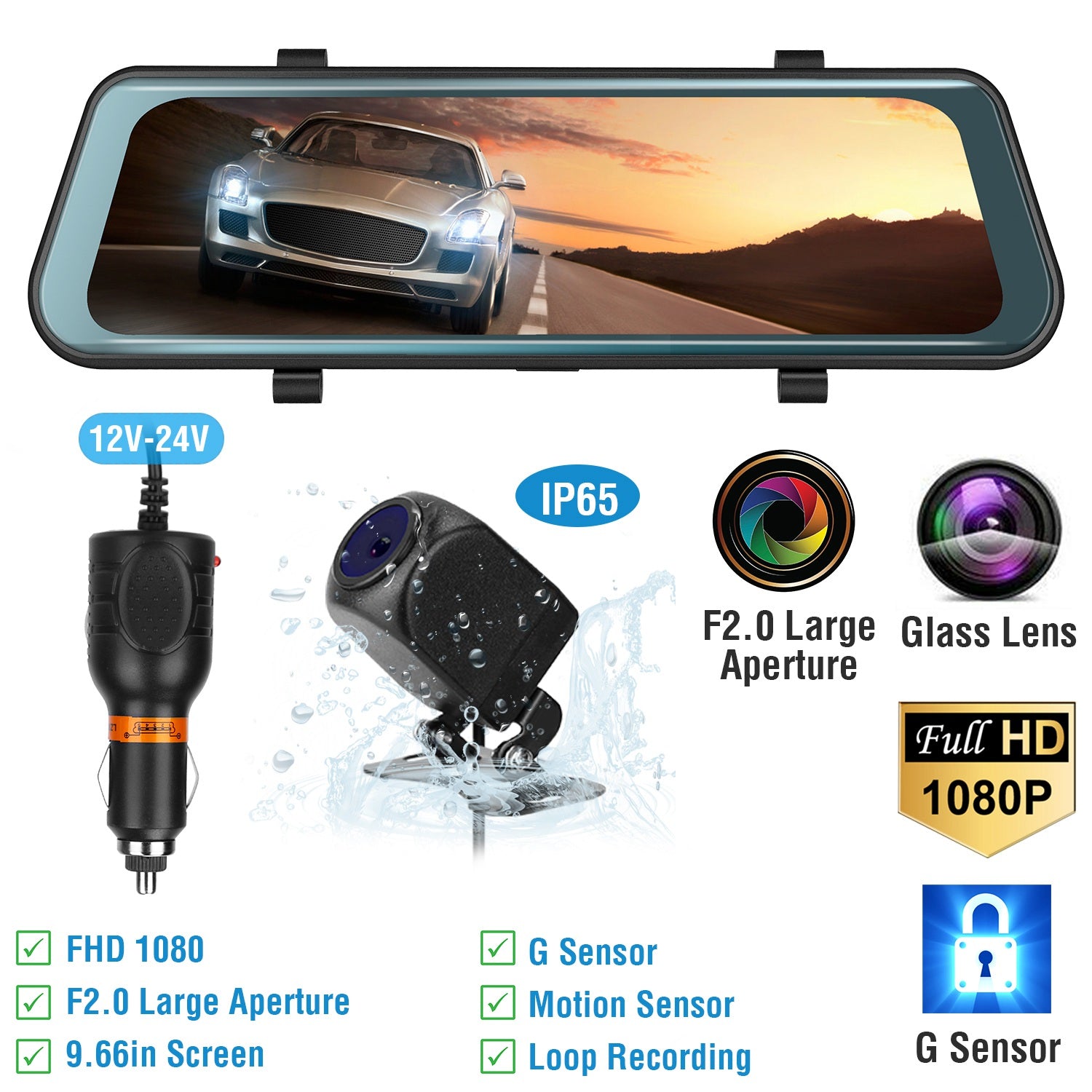 FHD 1080P Car DVR Dash Camera with G-Sensor Visa Payment For Sale