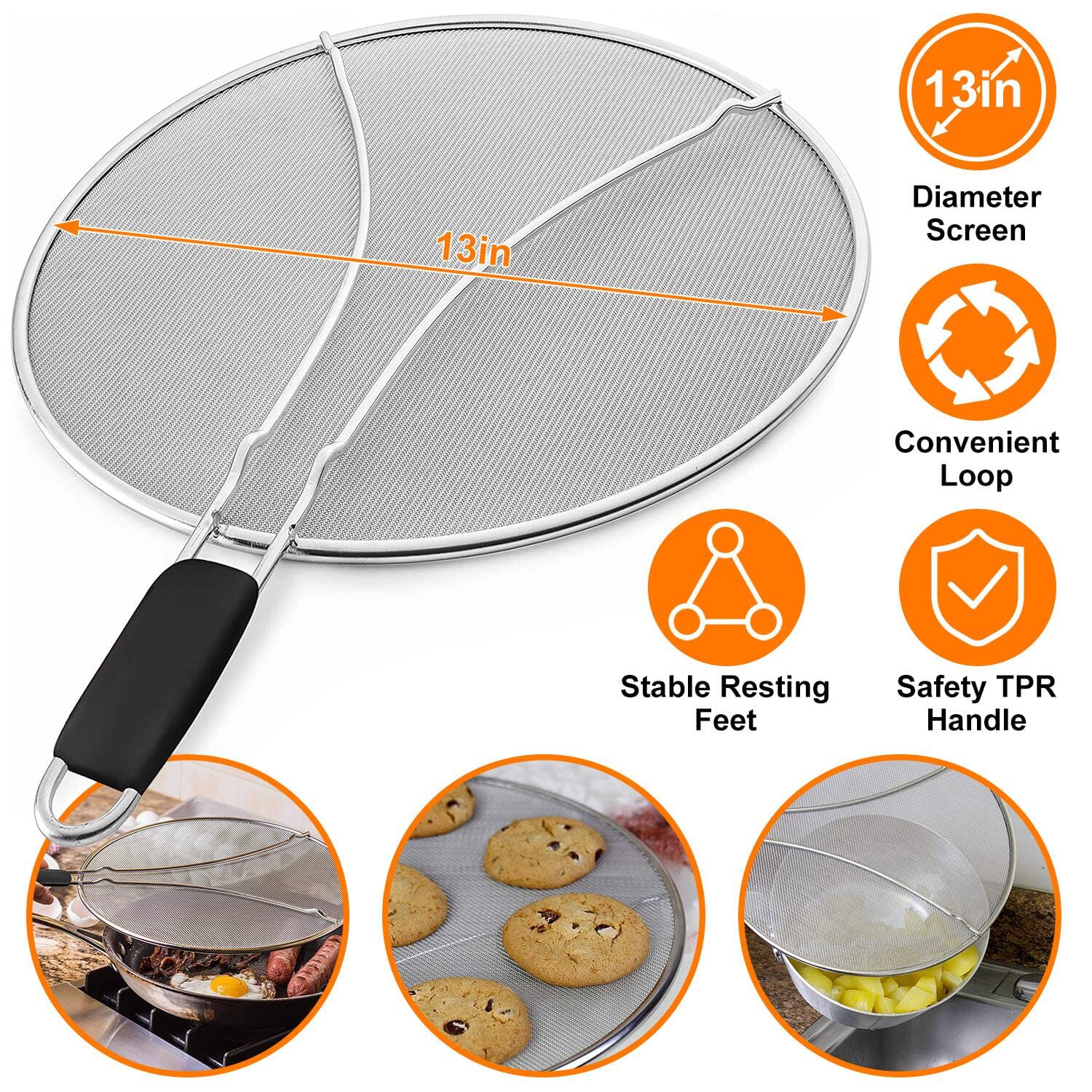 13-Inch Stainless Steel Grease Splatter Screen Sale Recommend