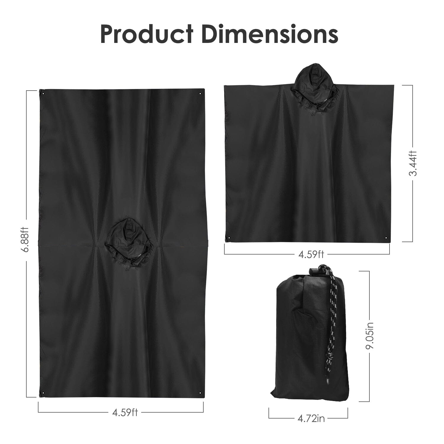 Unisex Hooded Rain Poncho with Pocket Cheapest Pice Online