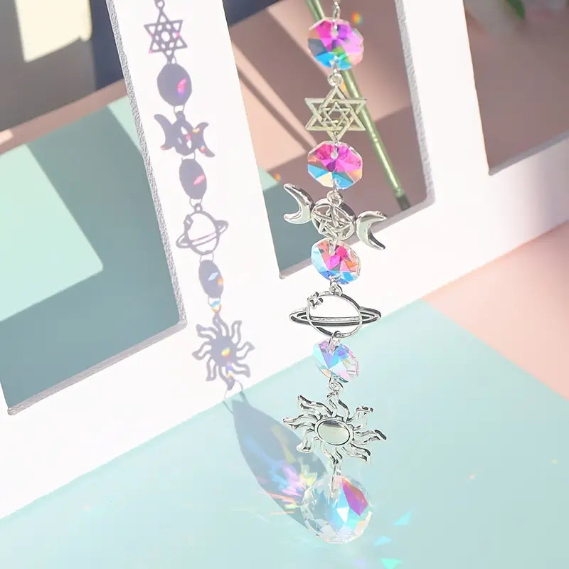 3-Pieces: Crystal Wind Chime Pendant Catcher Diamond Prisms Inexpensive Sale Online