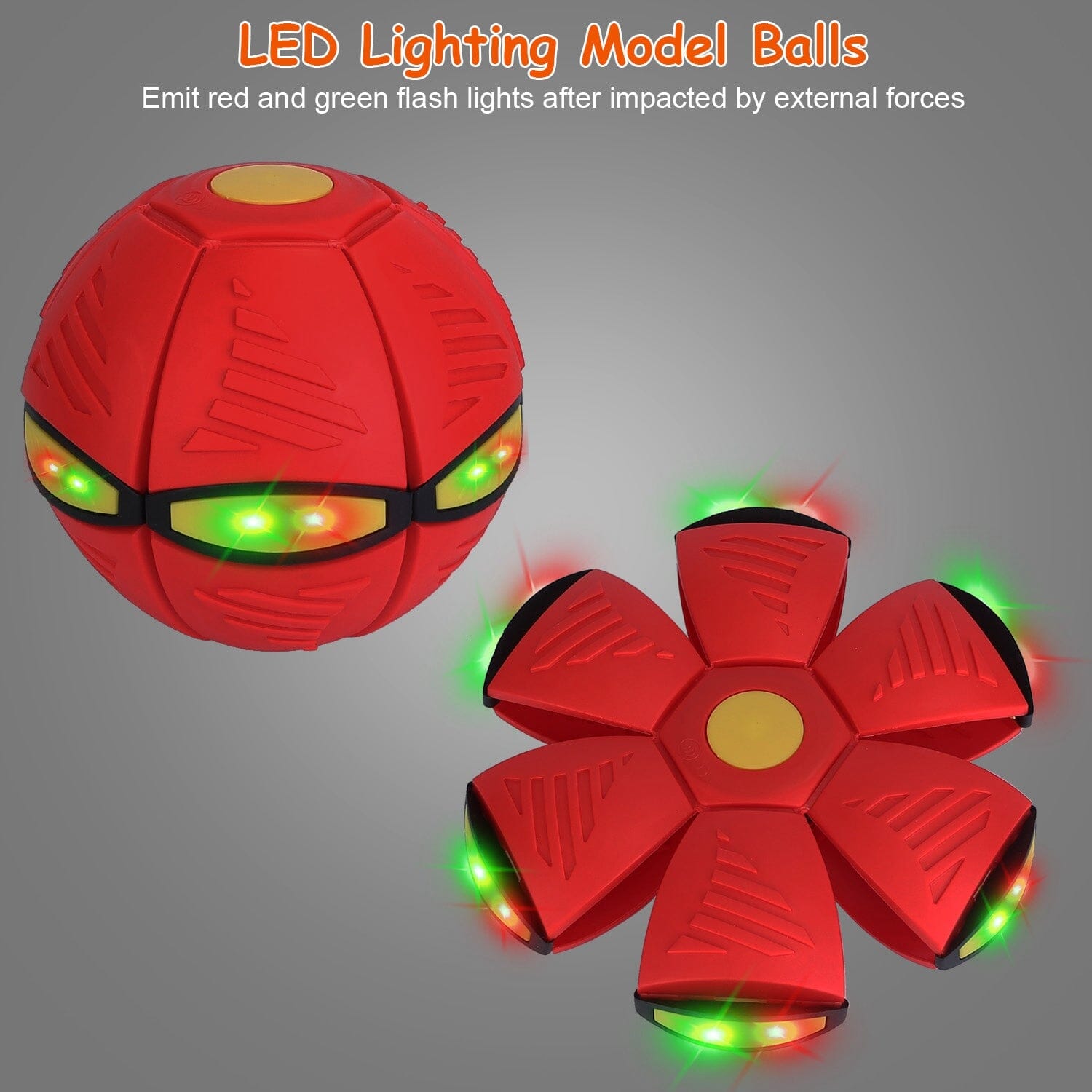 4-Pack: Flying Saucer Ball with LED Lights Discount Fashionable