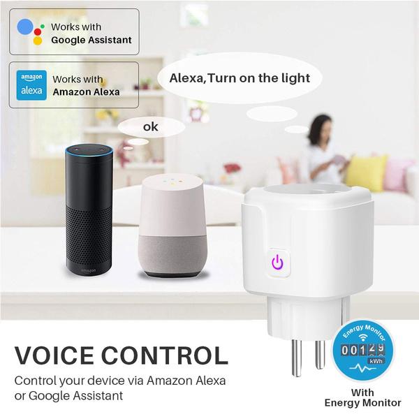 Smart Plug WiFi Socket Power Monitor Timing Function Tuya SmartLife APP Control Works With Alexa Google Assistant Cheap Footlocker Finishline