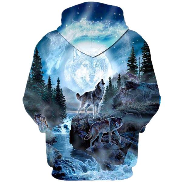 Autumn and Winter 3D Printed Wolf Sweatshirt Hoodie Best Store To Get Sale Online