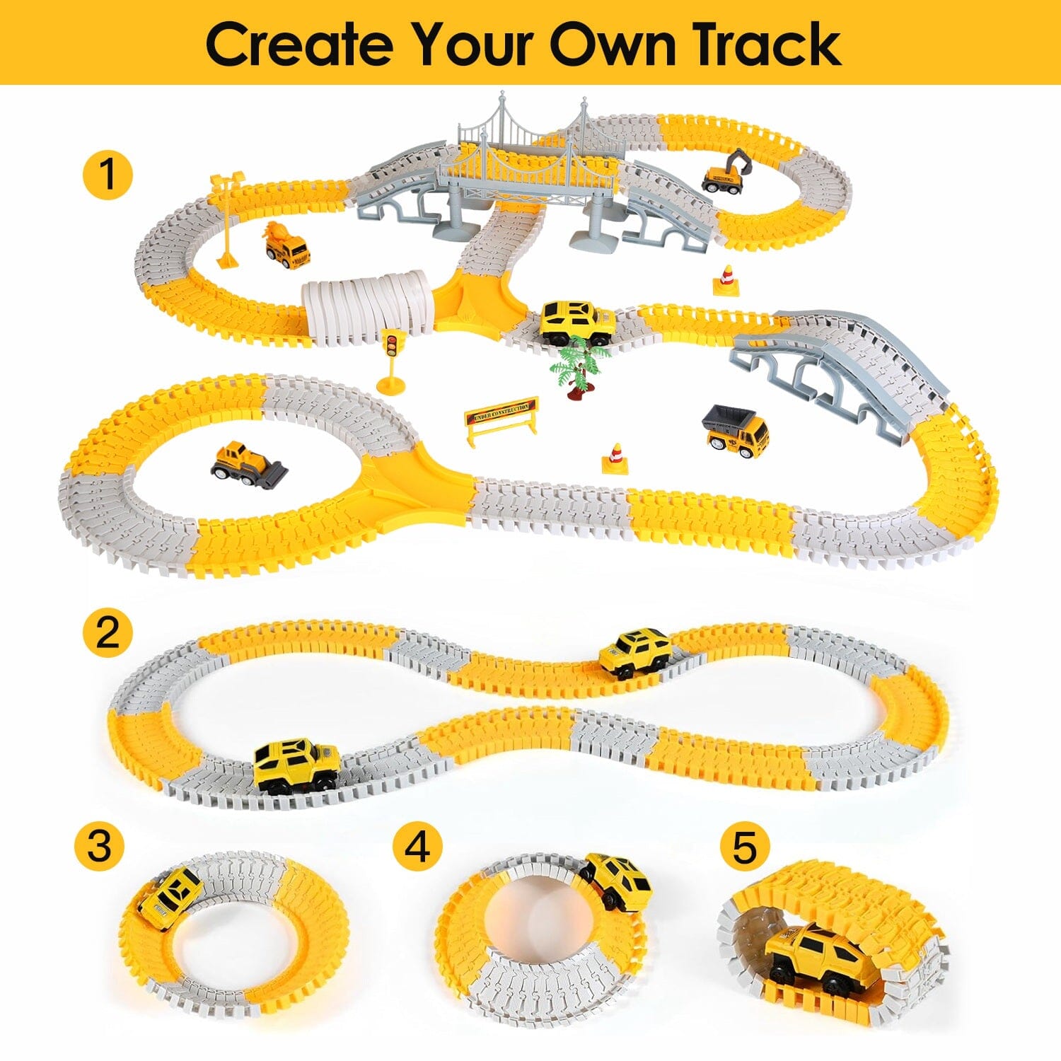 340-Piece: Construction Race Track Toy Set Discount Pices