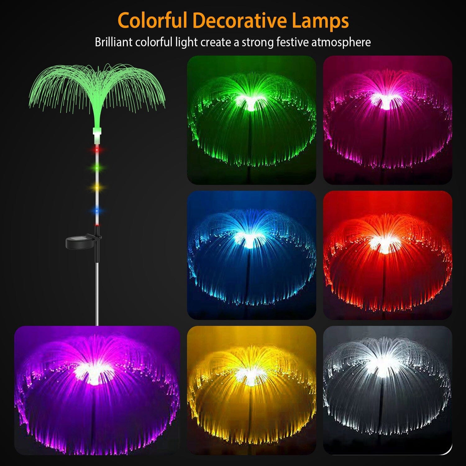 4-Piece: Solar Powered Jellyfish Lights Factory Outlet Cheap Online