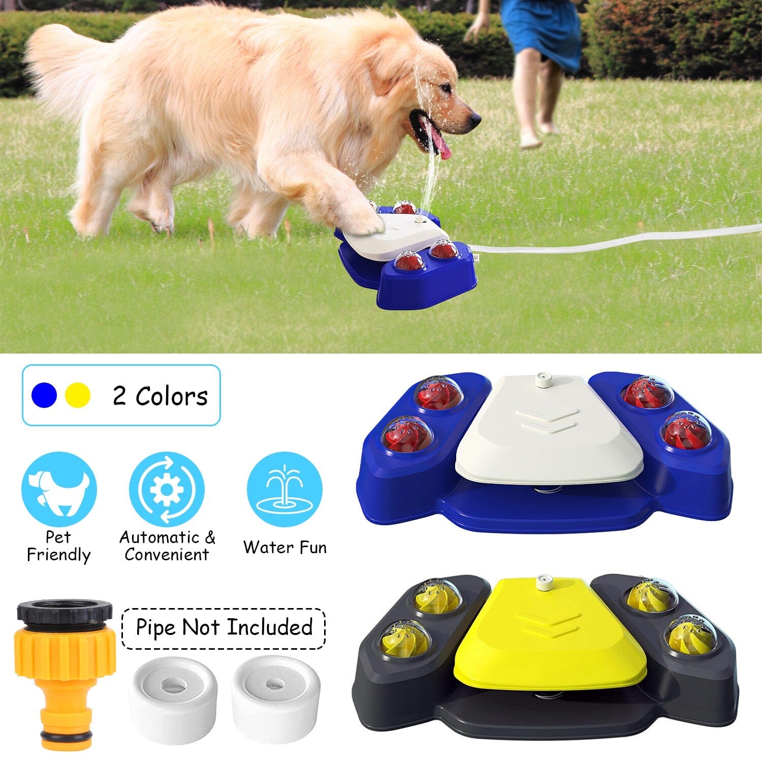 Multifunctional Automatic Pet Water Dispenser Outdoor Step-on Activated Sprinkler Sale Reliable