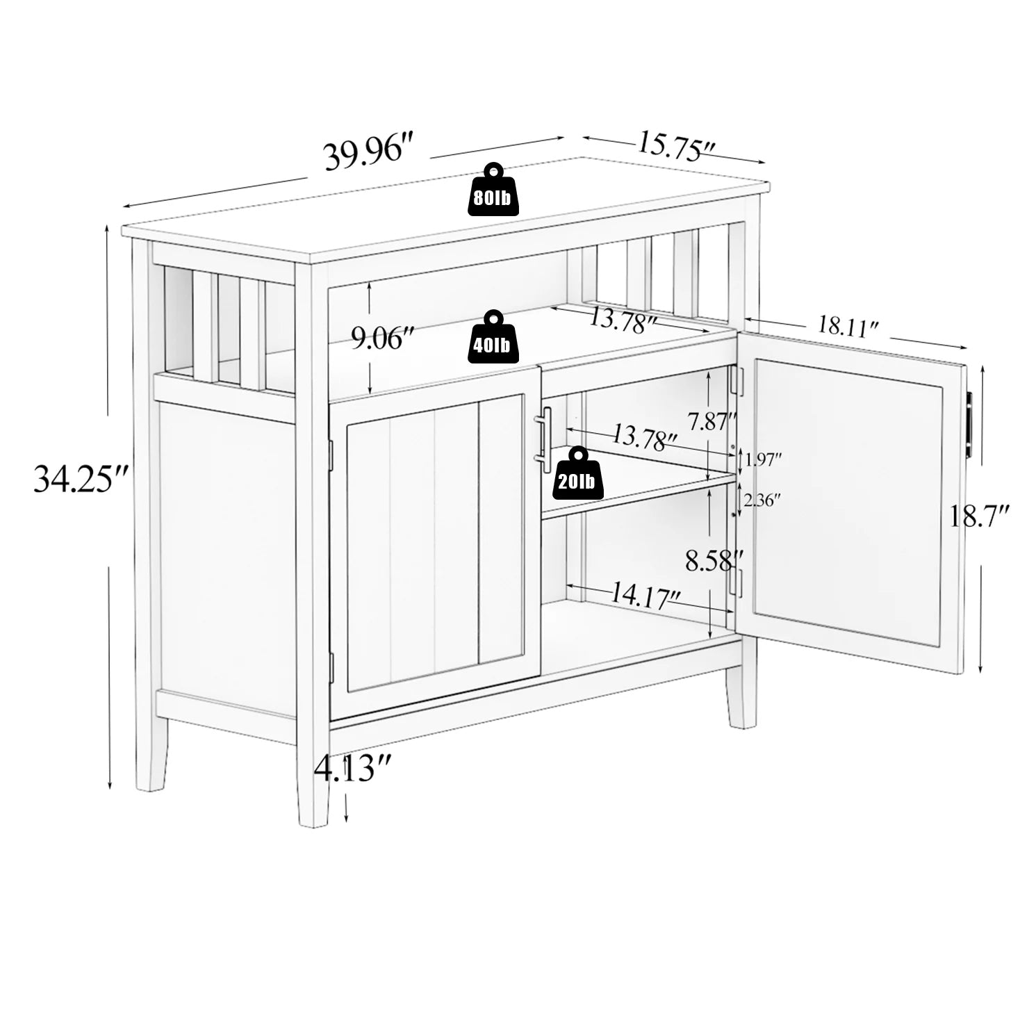 Buffet Cabinet Kitchen Storage Sideboard For Sale Official Site