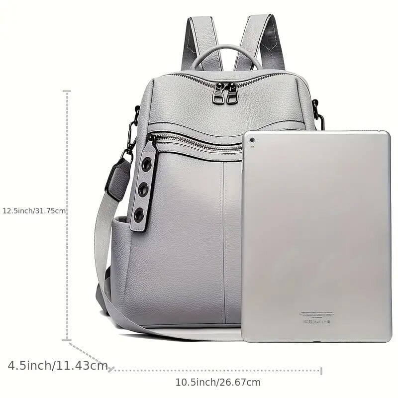 Premium Genuine Leather Womens Backpack - Brown Clearance Online