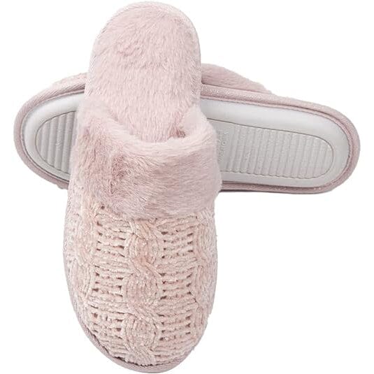 Roxoni Fur Trim Knit Sweater Slippers for Women Quality Free Shipping Outlet