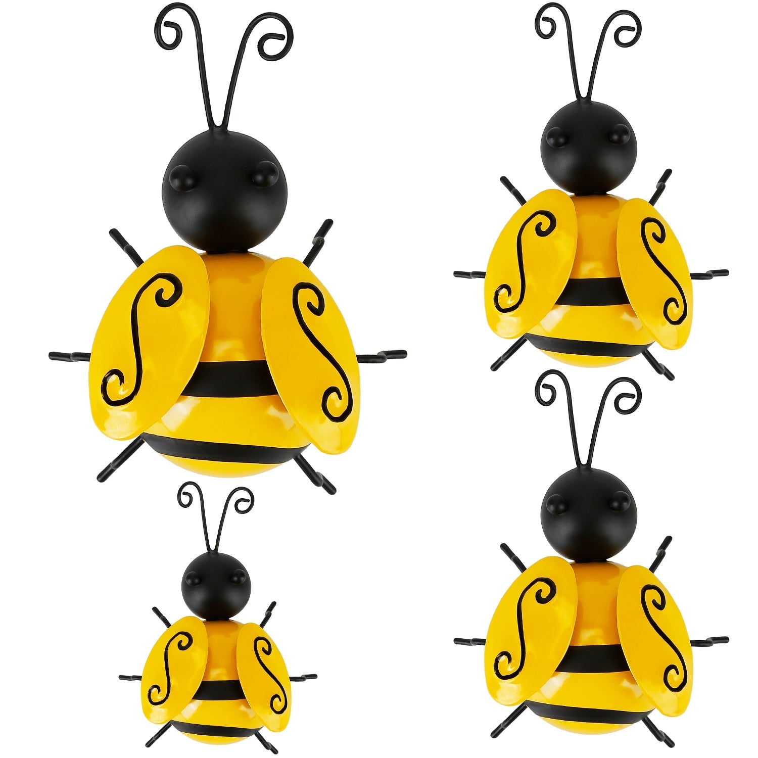 4-Piece: 3D Bumble Bee Ornament Set Many Kinds Of Online