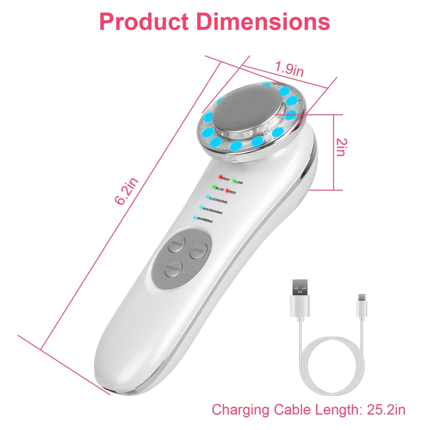 7-in-1 Facial Massager Ultrasonic High Frequency Face Lifting Machine In China Cheap Pice