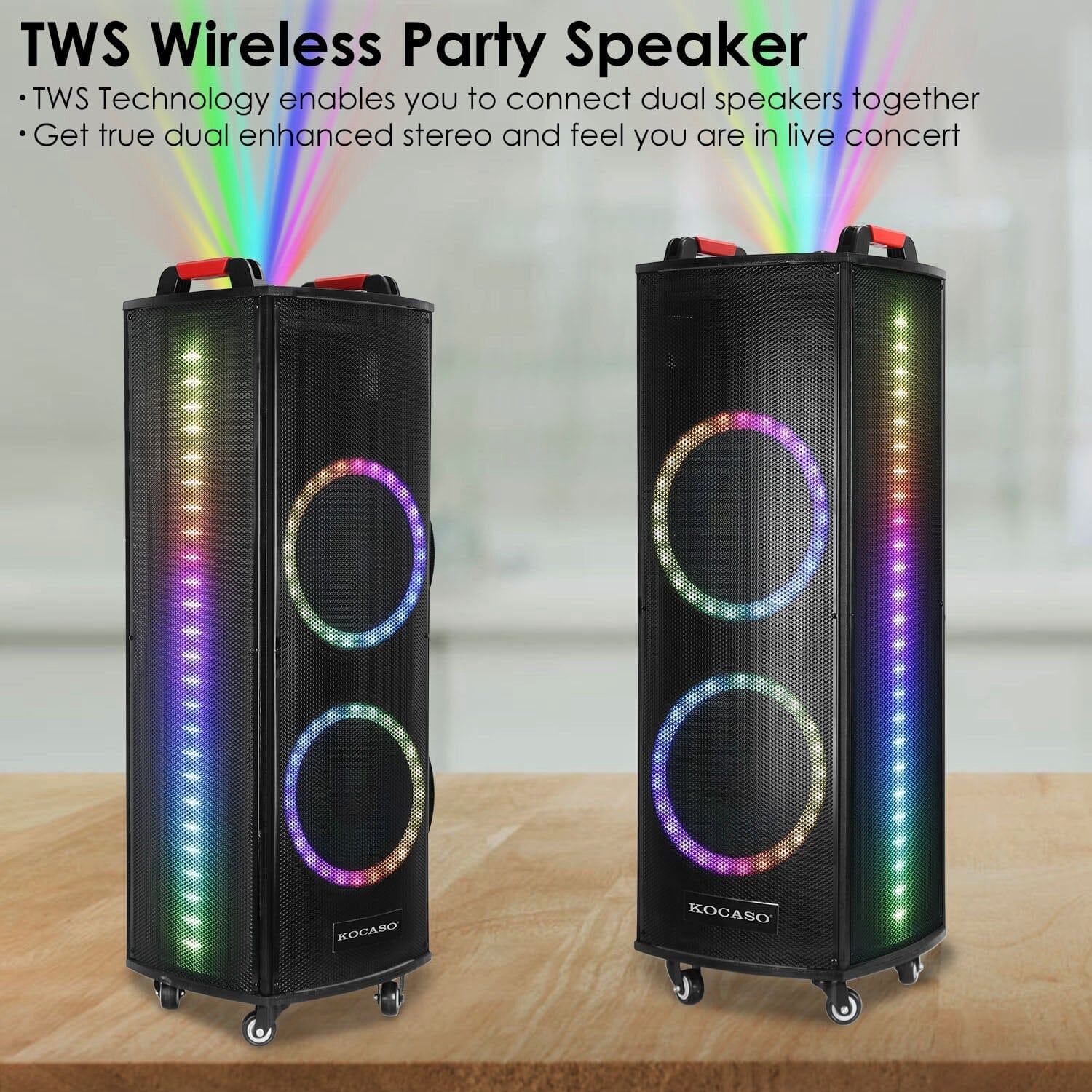 Portable Wireless Party Speaker Colorful Lights DJ PA System Sale Ebay