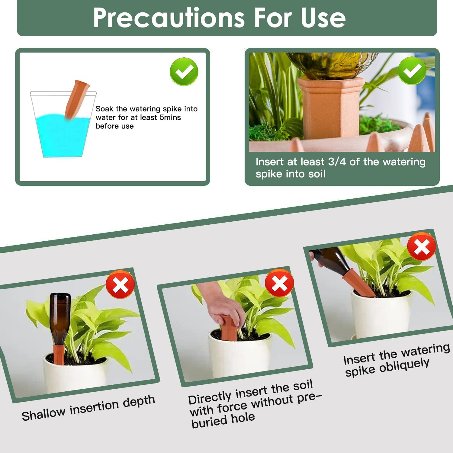 10-Pack: Spikes Teracotta Plant Watering Device Buy Cheap From China