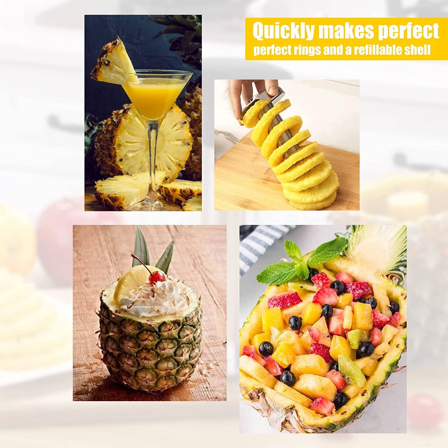 Stainless Steel Fruit Pineapple Peeler Cutter Brand New Unisex Sale Online