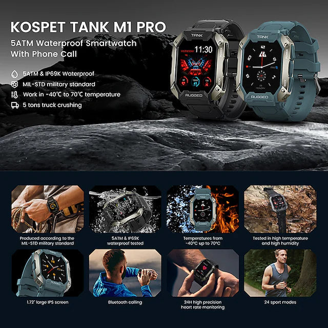 TANK M1 PRO Smart Watch 1.72 inch Smartwatch Fitness Watch Shop For Cheap Online