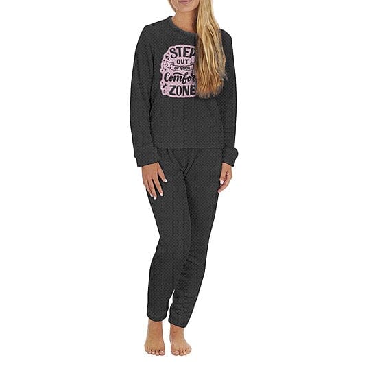 2-Piece Set: Women's Plush Popcorn Knit Top and Jogger Pants Pajama Set (Plus Size) Sale New Styles