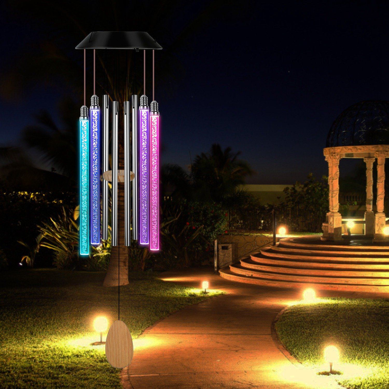 7 Color Changing Solar Wind Chime Lights Low Pice