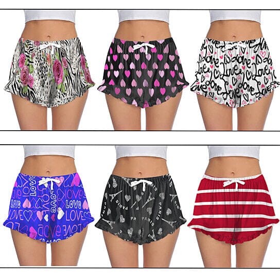 5-Pack: Women's Soft Comfy Printed Lounge Sleep Pajama Short Countdown Package Cheap Online