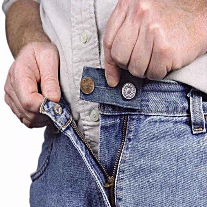 4-Piece: Jeans Elastic Waistband Button Extender Belt Free Shipping Hot Sale