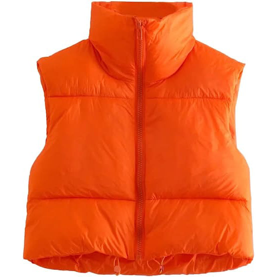 Women's Winter Crop Vest Lightweight Sleeveless Warm Outerwear Puffer Vest Padded Gilet Buy Cheap Manchester