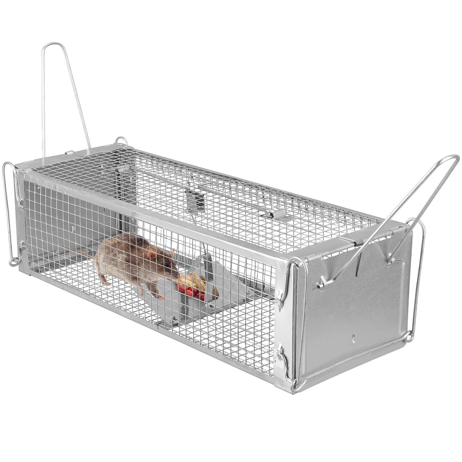 Dual Door Rat Trap Cage Humane with 2 Detachable U Shape Rod Latest Sale Online