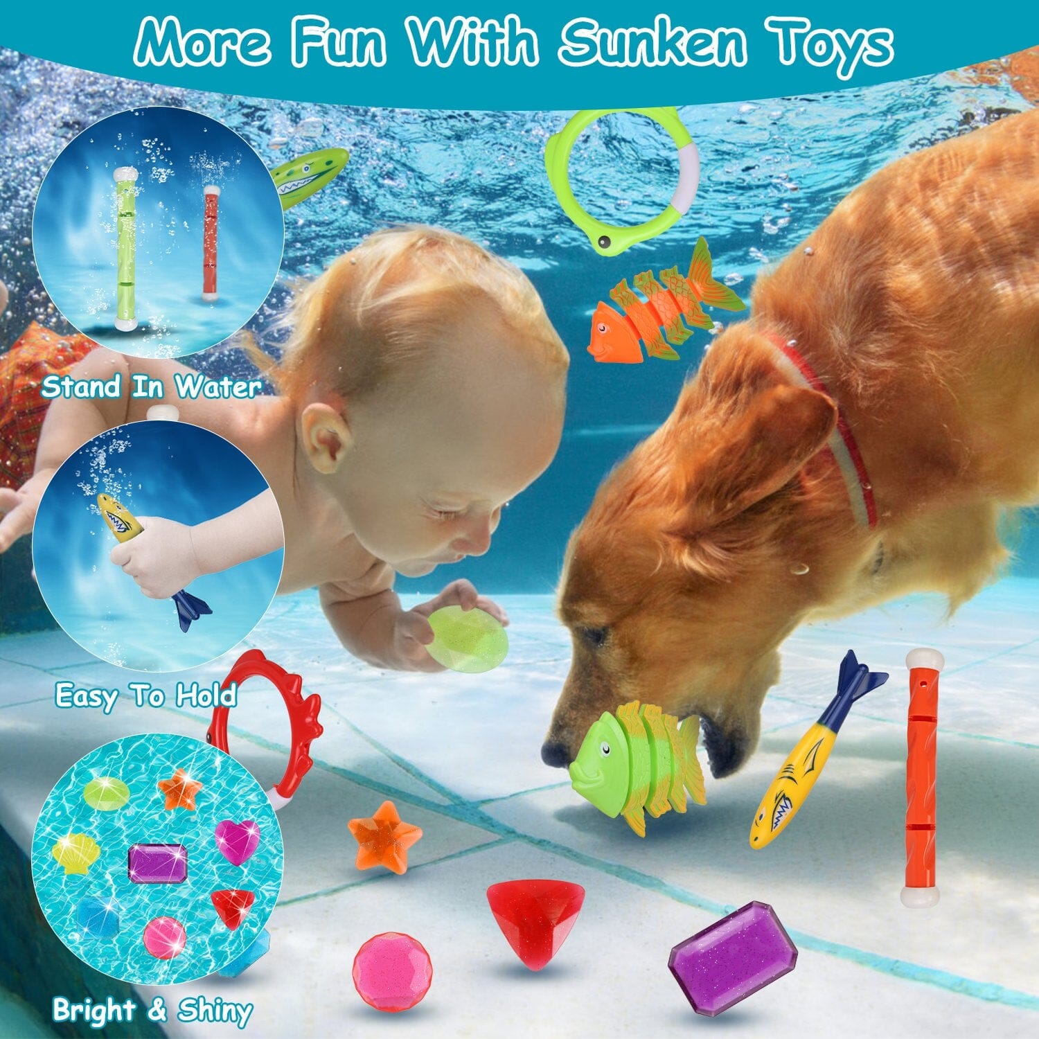 24-Pieces: Diving Toys Swimming Pool for Aged 3+ Years Old With Credit Card Online