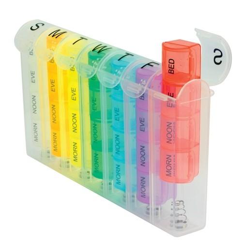 Weekly Pop-Up Pill Organizer with Time Compartments Buy Cheap 2025