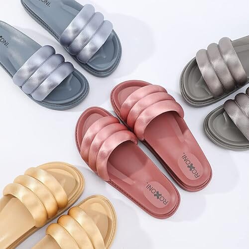 Women's Padded Strap Slide Sandals Stylish Open Toe Sandals High Quality For Sale