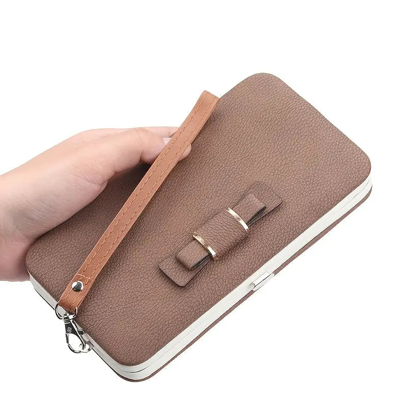 Elegant Bow Decor Phone Wallet Outlet Fashionable